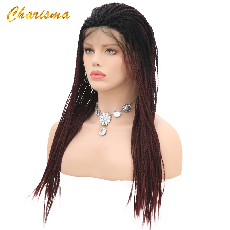 Парик Charisma 2X с плетеными косами цвет Омбре синтетические кружевные передние