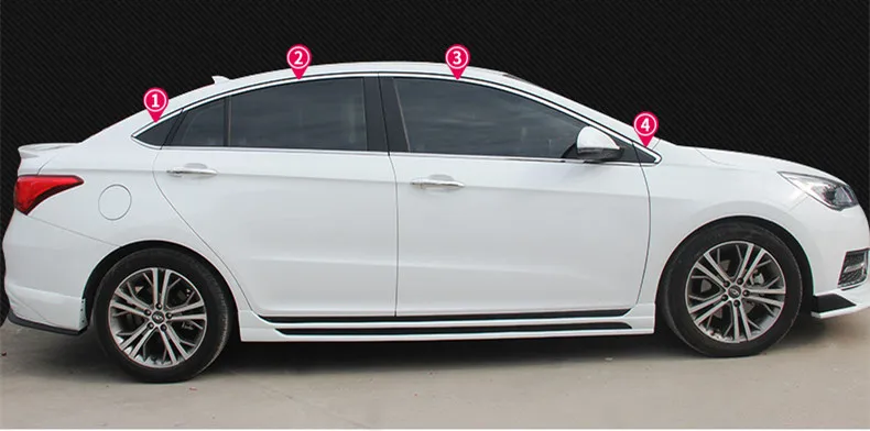 Высококачественная Автомобильная планка оконных наличников из нержавеющей стали, защитная стеклянная рамка, аксессуары для автомобиля Chery ARRIZO5 ARRIZO 5