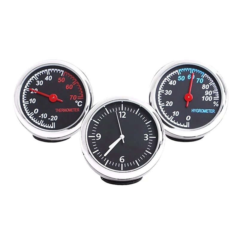 Auto Watch Automotive Thermometer Hygrometer Decoration Ornament Clock In Car Accessories Mini Automobile Digital | Автомобили и