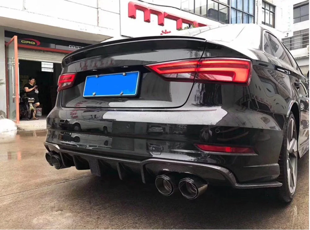 Автомобильные аксессуары для Audi S3 S Line 2017 ~ 2019 из углеродного волокна | Автомобили