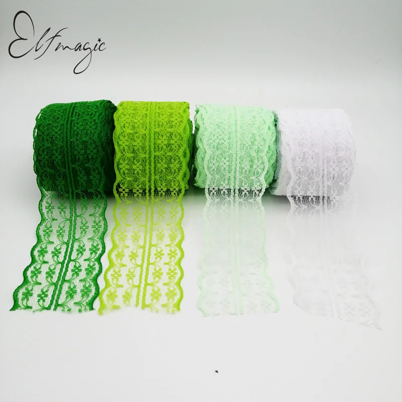 4.5cm*10m Lace roll Ribbon Wedding Decoration Gift packing Material Handmade clothing accessories Sewing Satin Fabric | Дом и сад