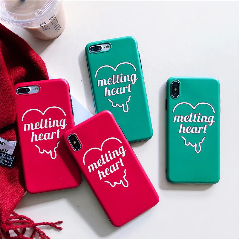 Fashion Phone Case For iphone 6 7 6s XS Max XR X 8 Plus Cover Soft TPU Melling Heart Love Fundas |