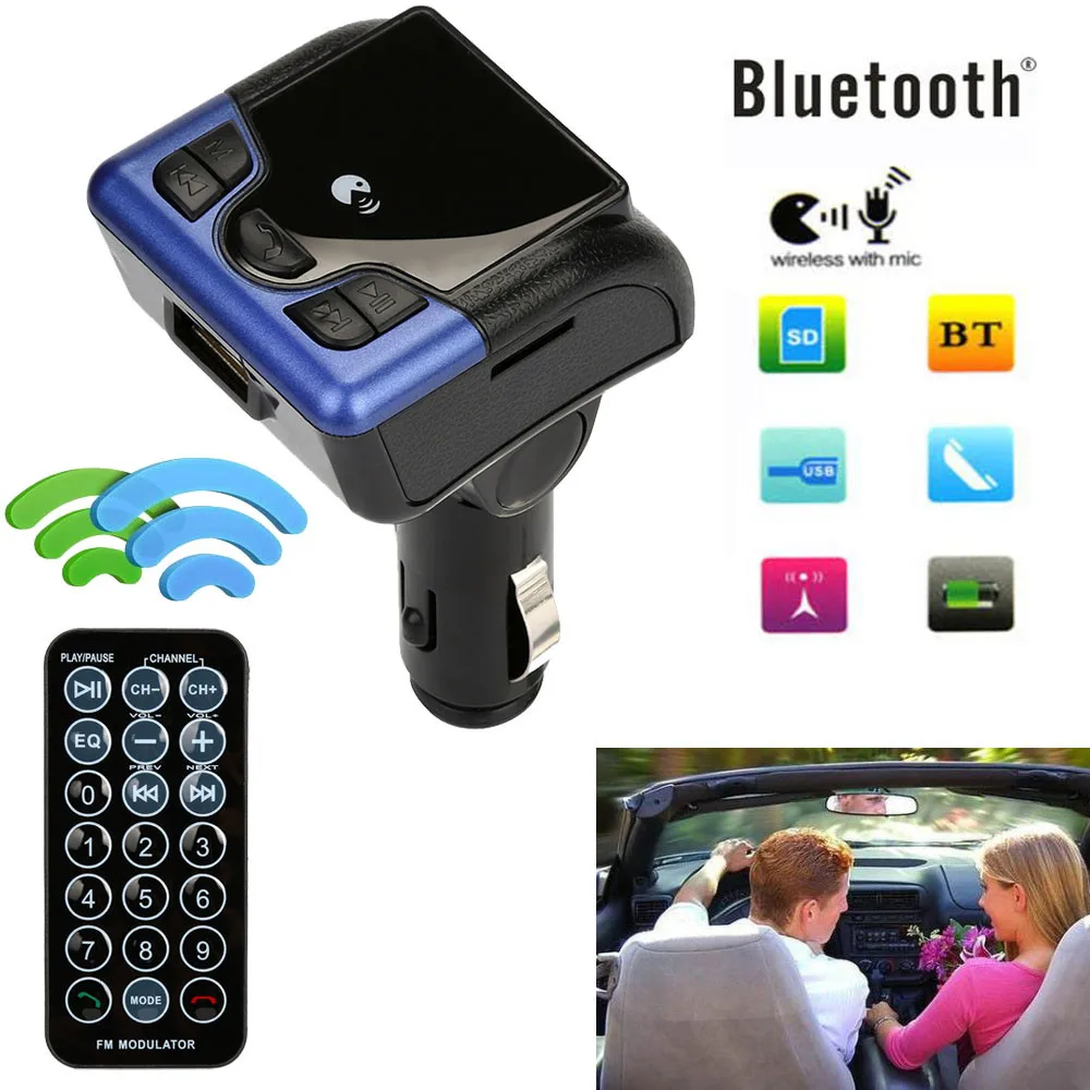 Автомобильный Bluetooth беспроводной fm-передатчик магнитола с aux MP3 громкой связи вызова комплект MP3 J.15