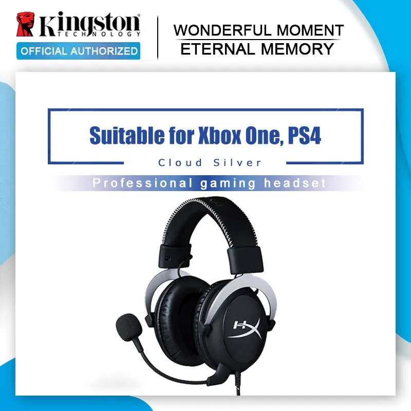 Игровые наушники Kingston с микрофоном HyperX Cloud Pro гарнитура из серебра 3 5 мм|gaming headphones