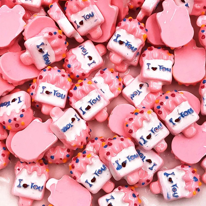 30 шт./лот смешанные кабошоны для мороженого конфетного цвета из смолы с плоским