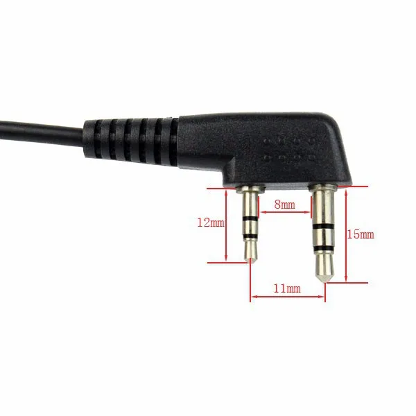 2 Pin горло Walkie Talkie аксессуары гарнитура для Baofeng UV 5R Retevis H777 RT5R для Kenwood для TYT двухстороннее радио C9026A