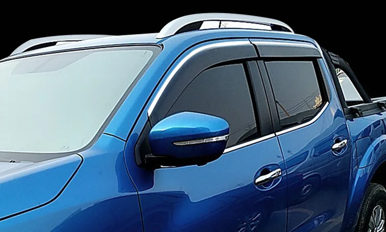 4 шт. пластиковые наружные дефлекторы для Nissan Navara Frontier NP300 D23 2014-2019 | Автомобили и