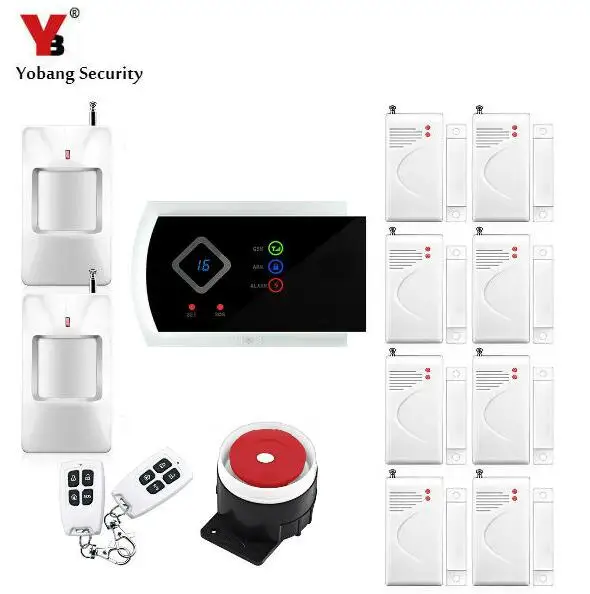 Yobang Security многоязычное приложение GSM беспроводная домашняя система охранной