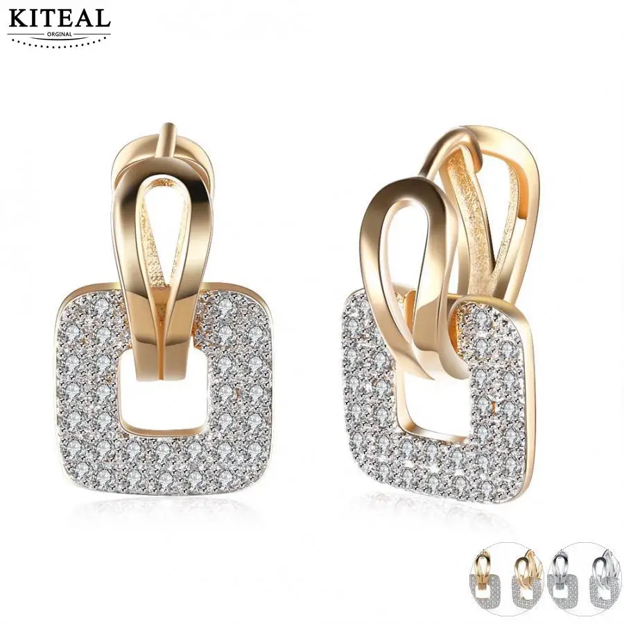 Kiteal MLE218 уникальный квадратный пирсинг Huggie маленькая серьга кольцо для женщин