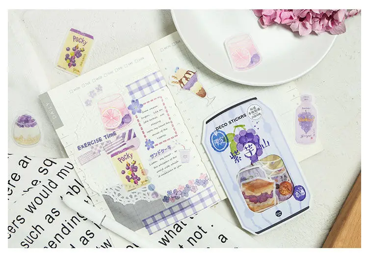 Сладкая Серия времени Bullet Journal декоративные наклейки Скрапбукинг палочка этикетка дневник канцелярский альбом еда клубника наклейки