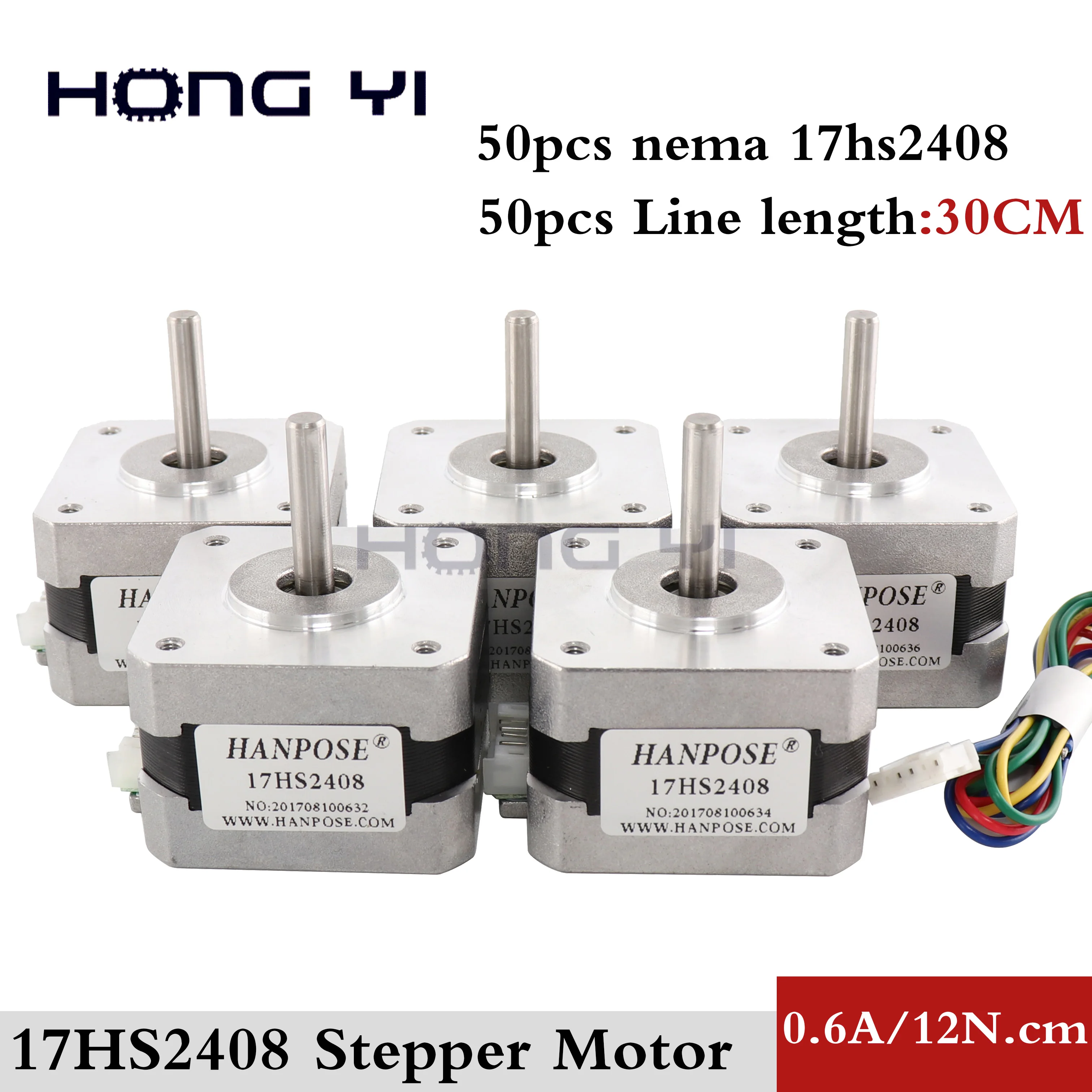 50 шт./лот 17HS2408 4 свинцовый Nema17 шаговый двигатель 42 Мотор 42BYGH 0.6A 3d принтер CNC лазер