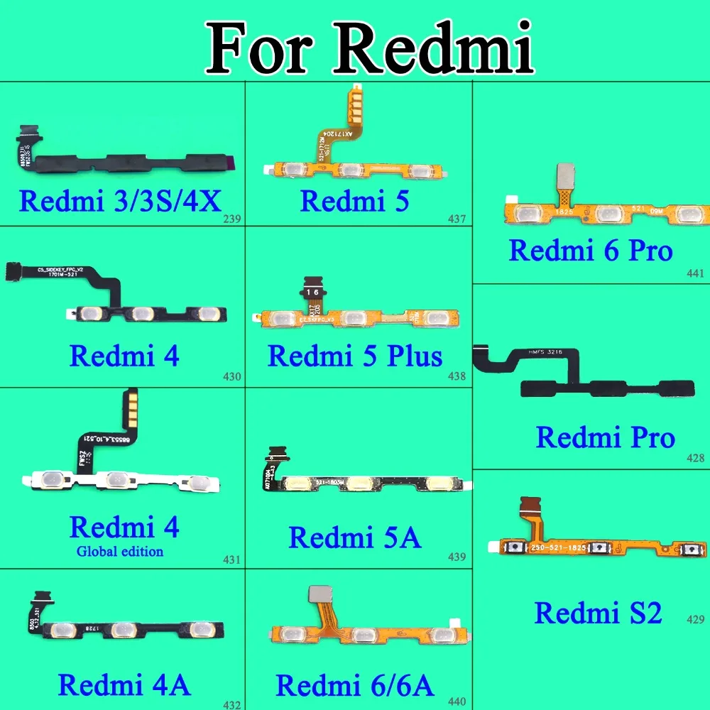 Cltgxdd 1 шт. кнопка включения и выключения громкости кабель для Xiaomi Redmi 3 3S 4 4A 4X 5 Plus 5A 6A