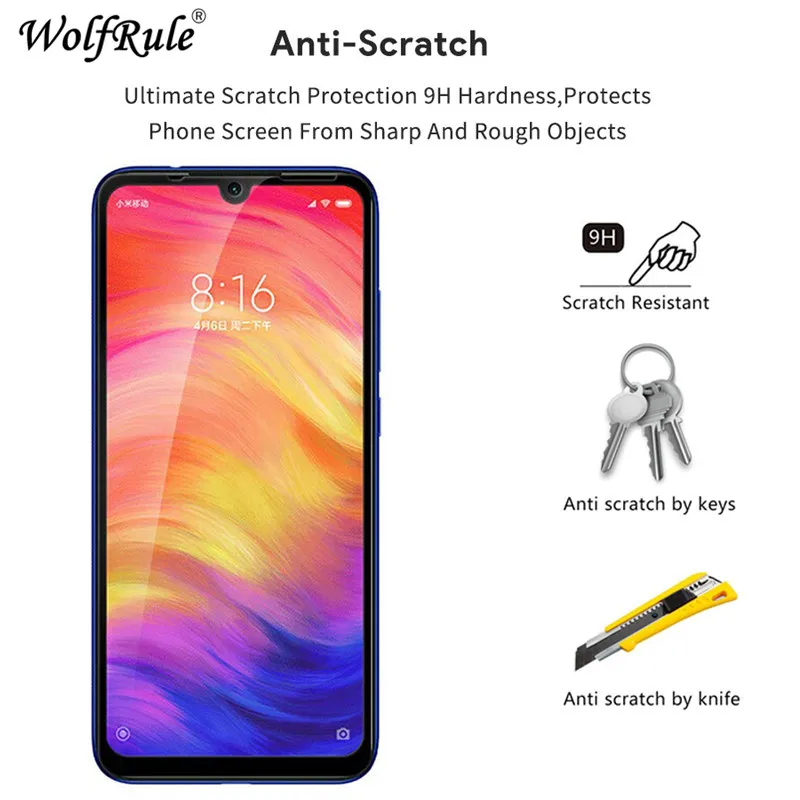 2 шт. защита для ЖК экрана Xiaomi Redmi Note 7 Pro Полное клеевое стекло полное закаленное