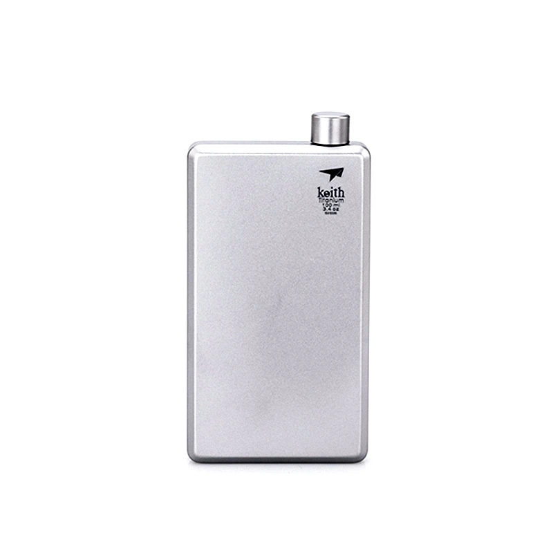 Keith Pure Titanium Hip Flask портативная фляжка для винного виски посуда напитков Спортивная