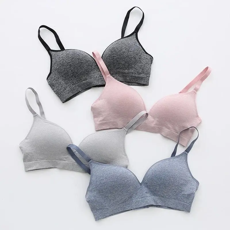 100 pcs Ladies Seamless Bra Gather Sexy Lingerie Bra Push Up Brassiere Bralette Sutian Underwear Bras For Women Plus Size