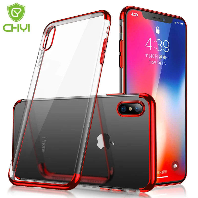 CHYI покрытие ТПУ чехол для iphone XR XS Max Ультратонкий Мягкий телефона прозрачная