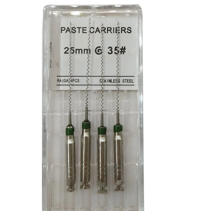 

2 boxes Dental Stainless Steel Rotary Paste Carriers Spiral Fillers 25mm 25#-40#