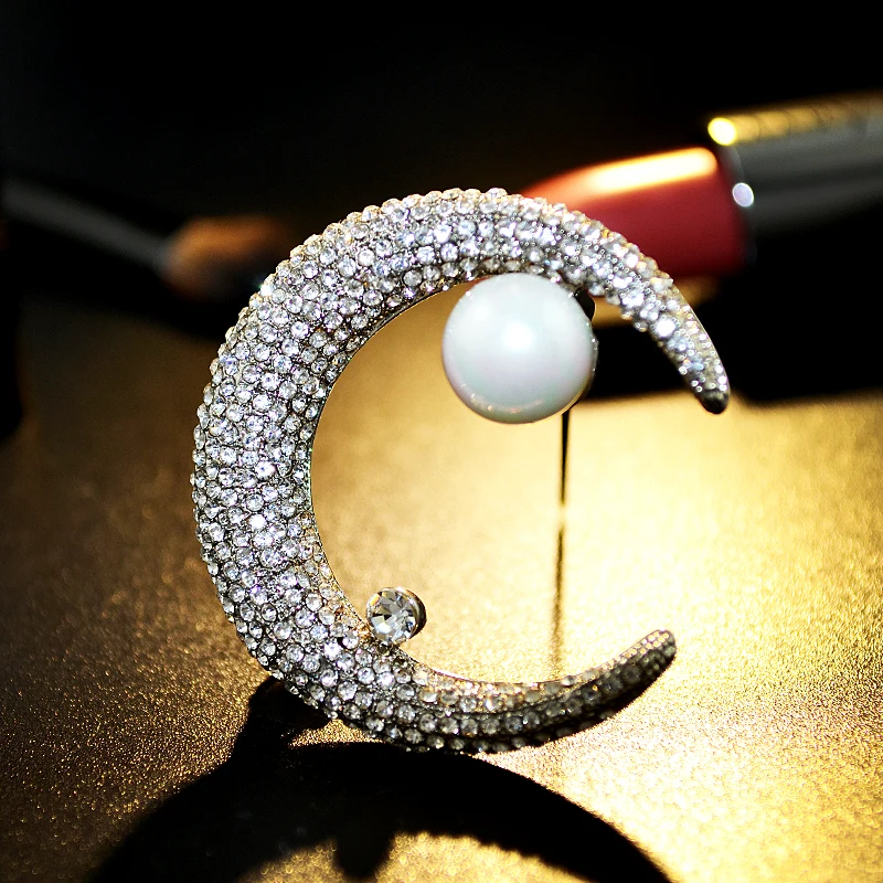 Zhen томоми изысканный Луна Уникальный знак имитация-жемчужина кристалл