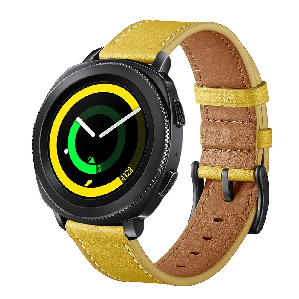 Кожаный умный ремень сменный Браслет кожаный ремешок для samsung gear Sport S4/Garmin Vivoactive 3