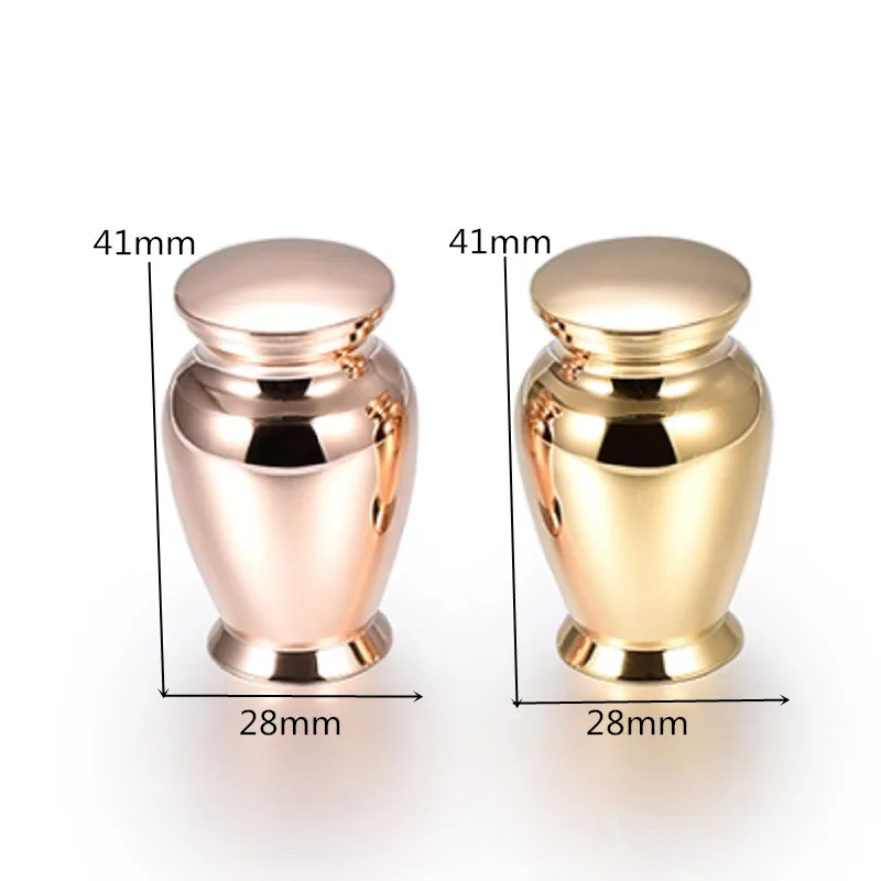 

IJD033 Never Fade Gold/Rose Mini Keepsake Urns For Human Ashes Stainless Steel Memorial Funeral Casket Small Cremation Urns/Jars