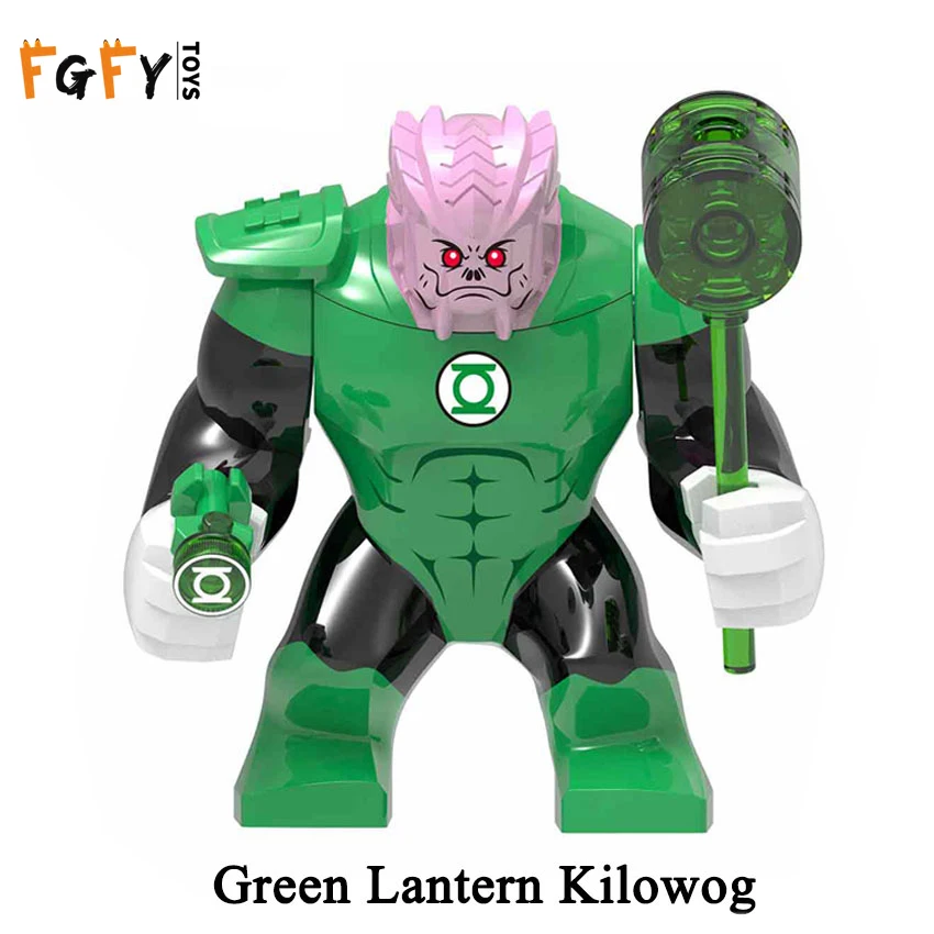 Marvel Мстители Большой размер Зеленый Фонарь Kilowog Халк танос модель строительные