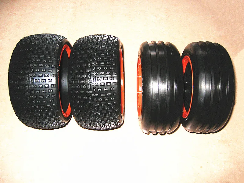 Запчасти для радиоуправляемых моделей шины Baja wheel 1/5 (2) + с передним пазом подходят