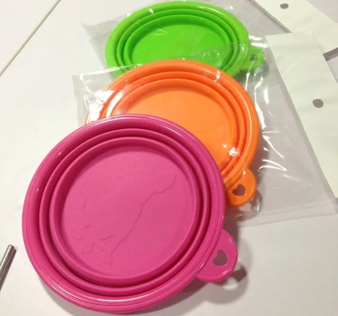 Складная миска для домашних животных переносная кормления собак выдвижная