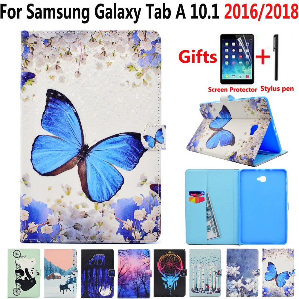Butterfly Case for Samsung Galaxy Tab A/A6 10.1 2016 SM-T580 SM-T585 SM-T585N Magnet Flip Cover T580 T585 T585N | Компьютеры и офис