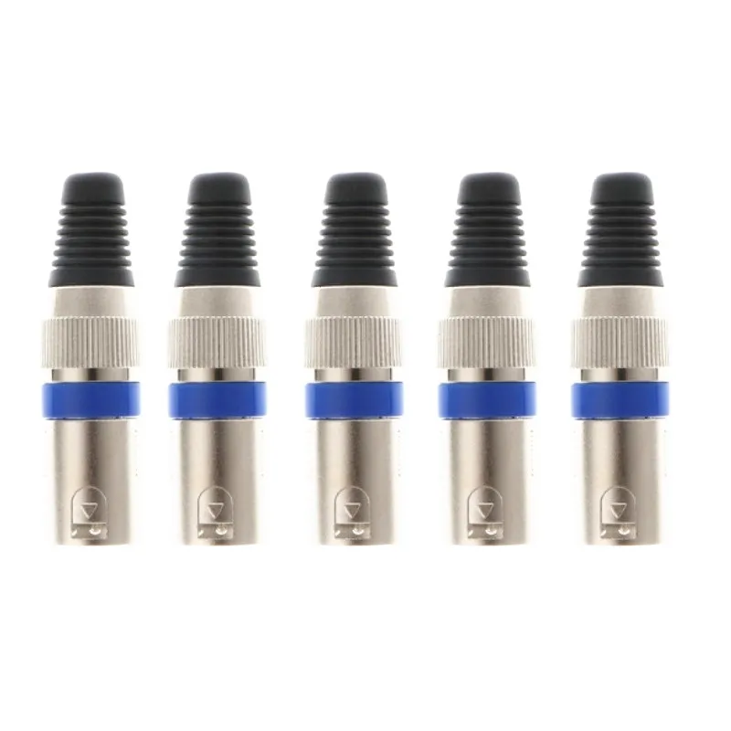 10 шт./лот 5 пар 3Pin XLR разъемы штекер и гнездо микрофона микрофонный кабель аудио