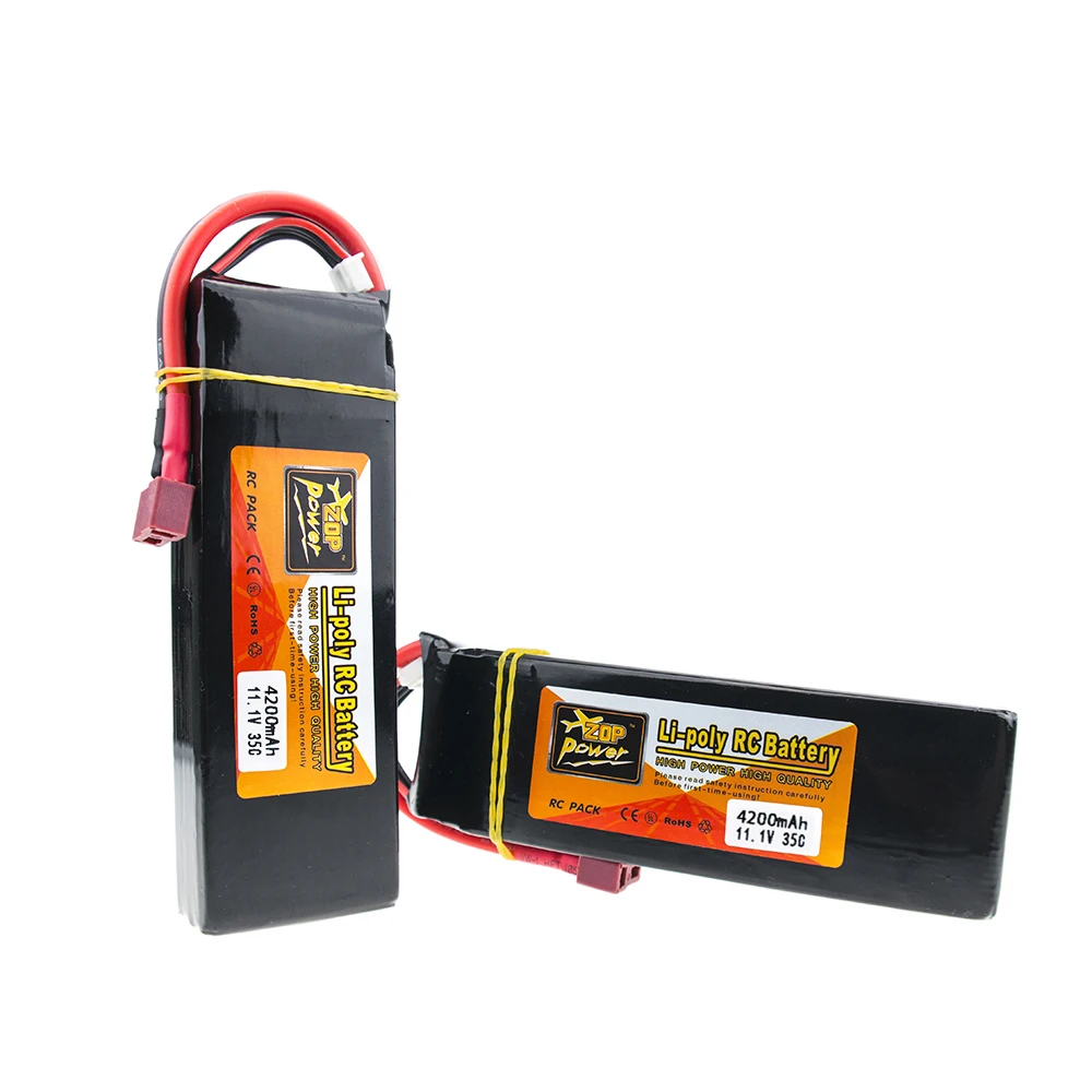 Аккумулятор Lipo 11 1 В 3s 4200 мАч 35C max ZOP XT60 T 2 шт. литиевые батареи для радиоуправляемых