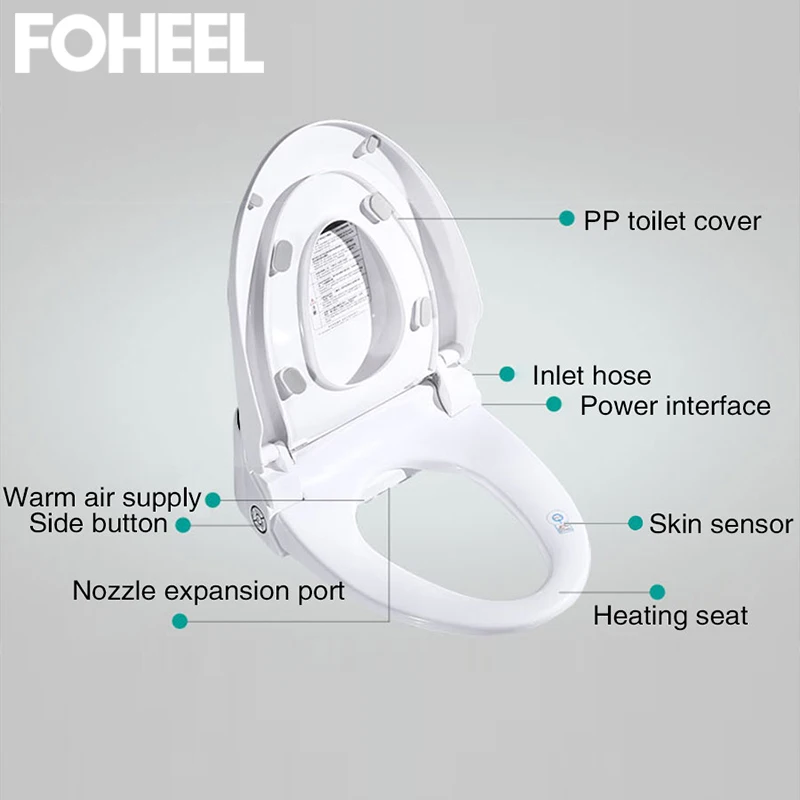 FOHEEL умное сиденье для унитаза биде электрическое покрытие теплоизолированное
