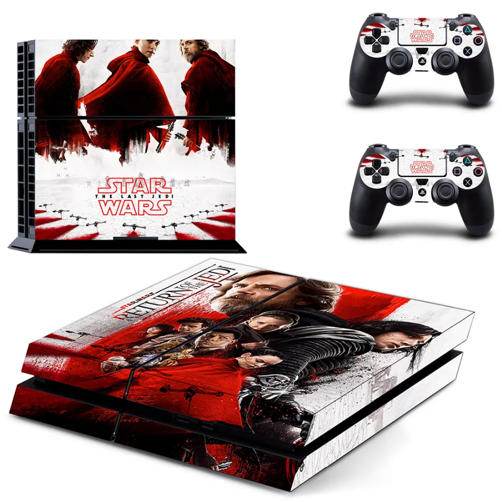 Звездные войны последние джедай наклейка для PS4 наклейка для sony playstation 4 консоли и 2 контроллера наклейка для PS4 виниловая наклейка