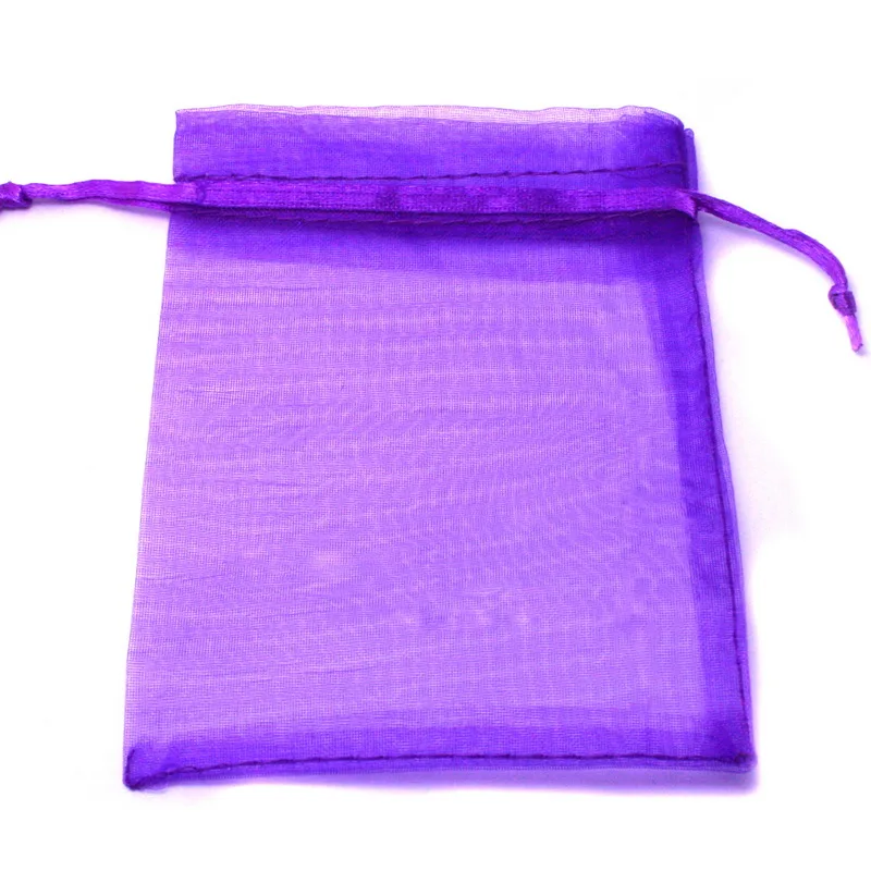 Dark Purple Новое поступление, 9x12 см, 10 шт./лот, упаковка для ювелирных изделий, демонстрационные пакеты из органзы, подарочные пакеты, пакеты, Упаковочные сумки, сделай сам - Цвет: Dark Purple