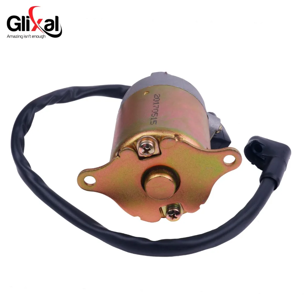 Glixal GY6 125cc 150cc Электрический стартовый двигатель с проводом для 4 тактных 152QMI 157QMJ