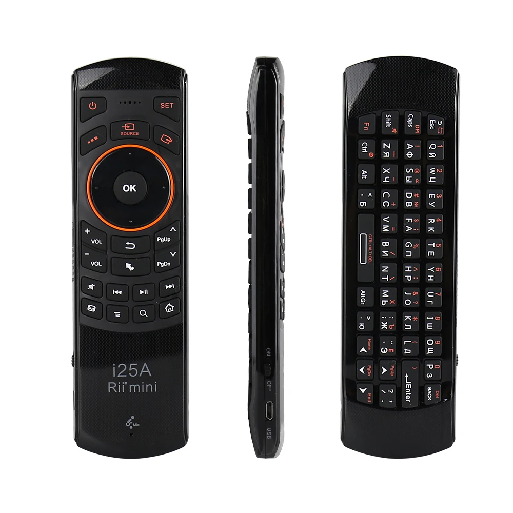 Оригинальная Мини Беспроводная русская арабская клавиатура Rii i25A 2 4G для ПК HTPC