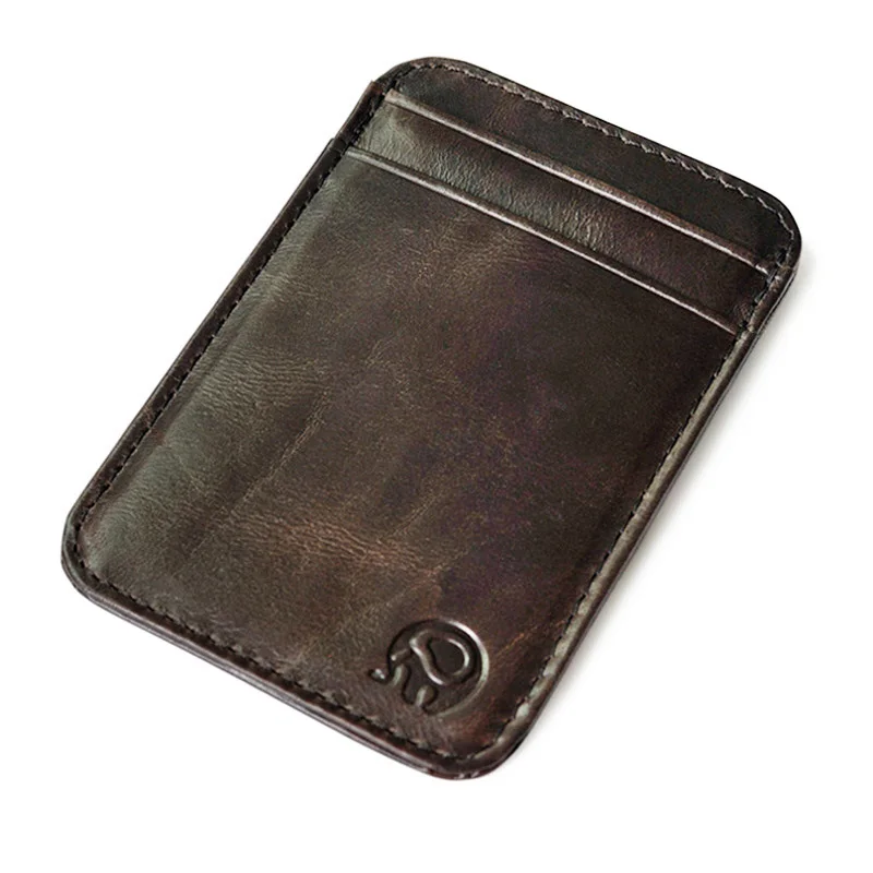 

leather business credit card holder case to protect credit cards genuine leather slim bank card cover vintage porte carte