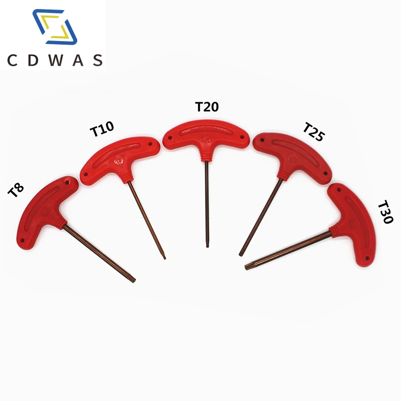 T8 T10 T20 T25 T30 T тип винта Torx ключ флаг гаечный коробка торцевые ключи красного цвета