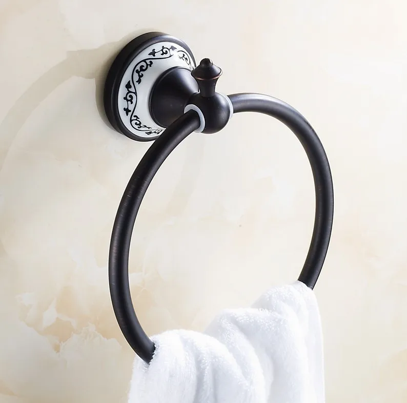 2016 евро аксессуары для ванной комнаты твердая латунь черная отделка круглое