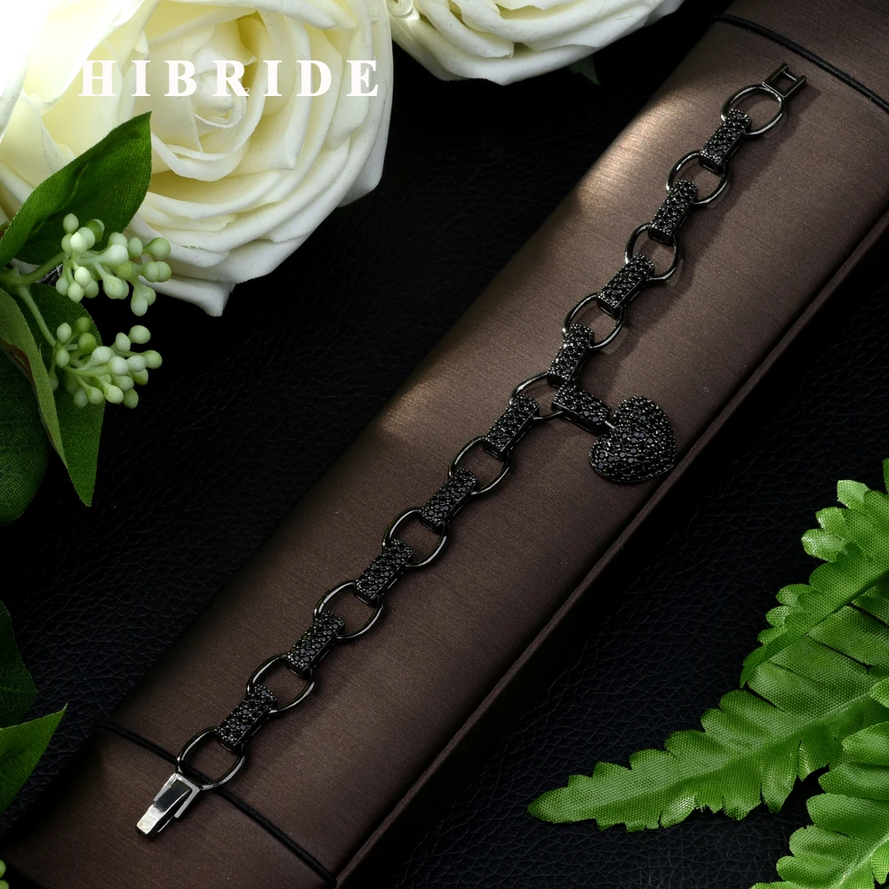 Женский браслет с фианитом HIBRIDE винтажный геометрическим узором для свадьбы