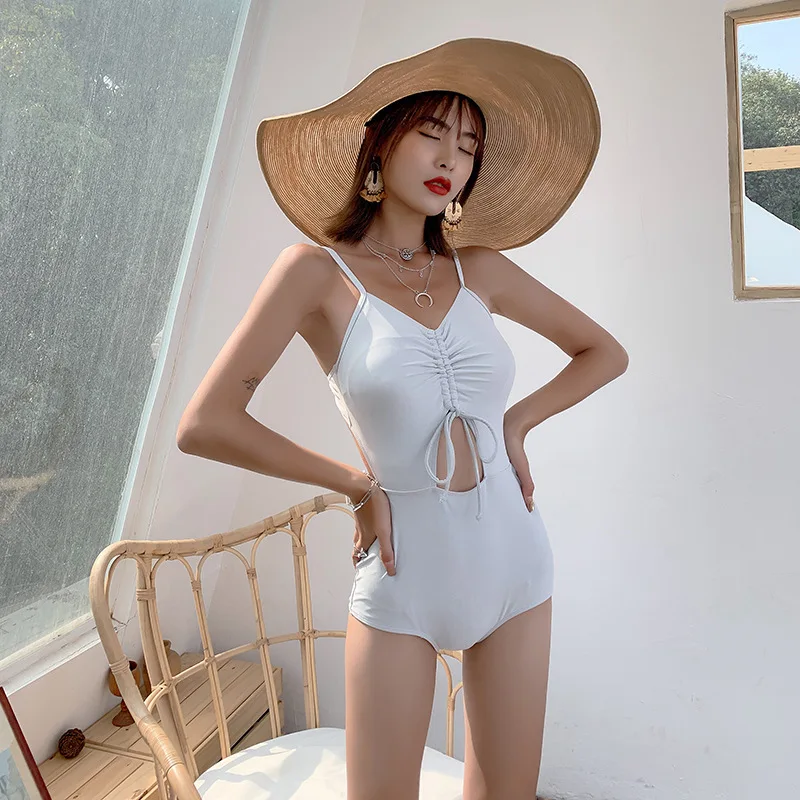Trikini Swimsuits Women Shaping Swimsuit Women's One Piece Woman Swimwear Wholes New Sexy 2019 Solid Cotton Swim Wear | Спорт и
