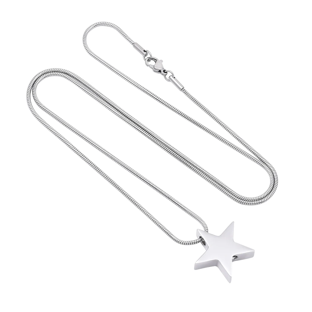 Ожерелье для кремации золы полированная нержавеющая сталь 316L пустые