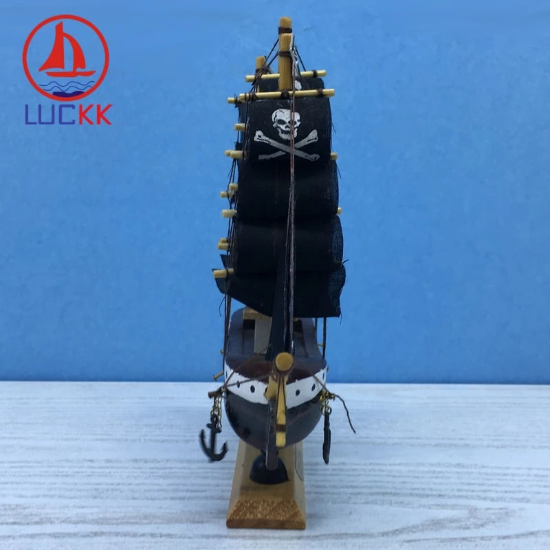 LUCKK 20 см ручной работы Пиратская деревянная модель корабль череп домашний