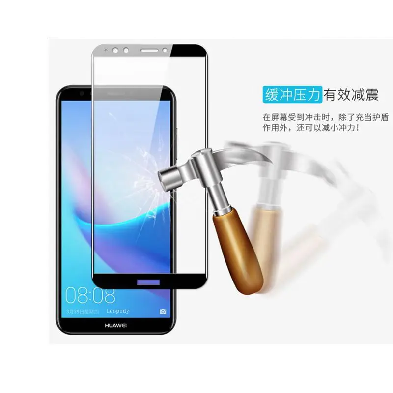 Закаленное стекло с полным покрытием для Huawei honor 7C защитная пленка экрана 5 99