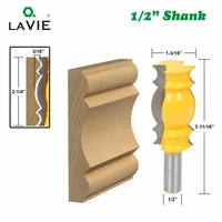 lavie 1pc 12mm 12 inch shank large line knife crown molding router bit tenon cutter for wood woodworking milling cutter mc03116