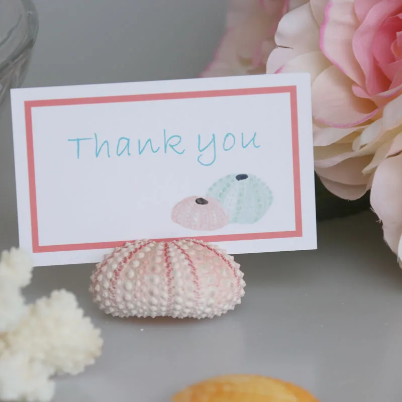 Бесплатная доставка супер милая розовая морская визитница для пляжа свадьбы