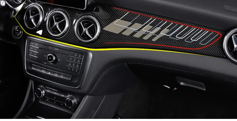 Для Mercedes gla/cla250 w117/gla x156/220/gla amg/cla45 автомобильные наклейки из углеродного волокна модифицированные аксессуары для панели управления интерьером