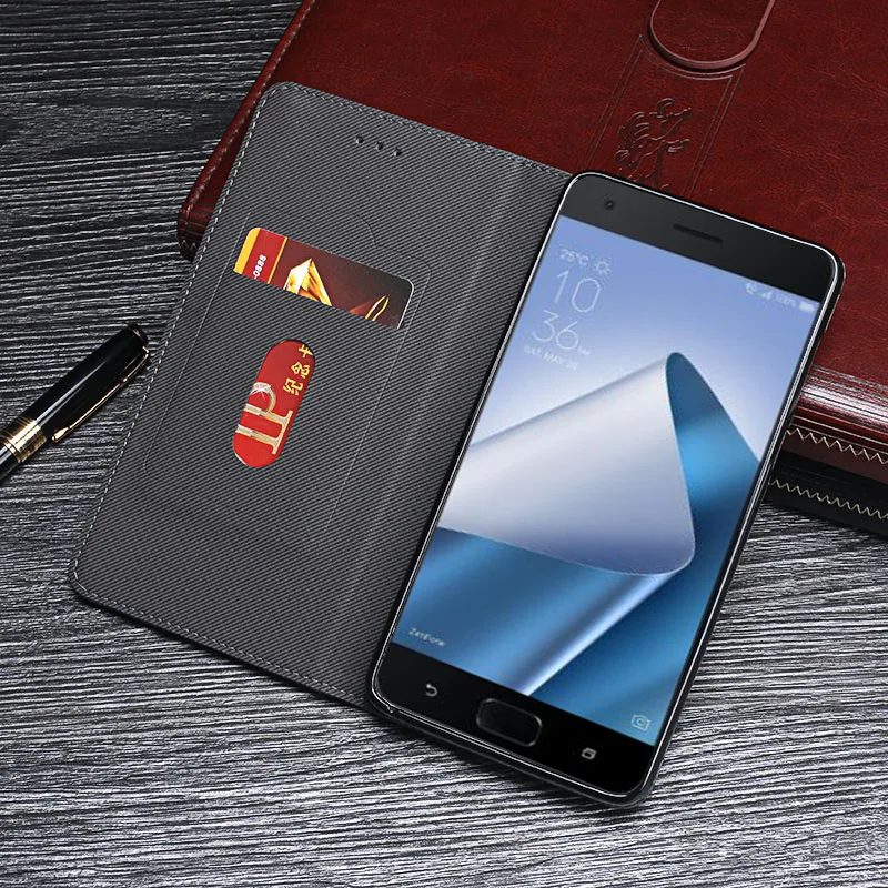 IDEWEI For Asus ZS551KL Cover Luxury Leather Flip Case ZenFone 4 Pro Protective Phone Retro Back | Мобильные телефоны и