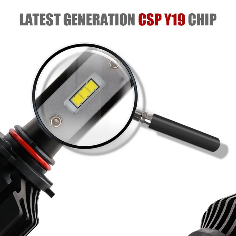 OGA 2 шт. H1 H3 H4 Led H7 H11 Автомобильные светодиодные фары HB3 HB4 9005 9006 CSP чип лампа 24 в 12 В