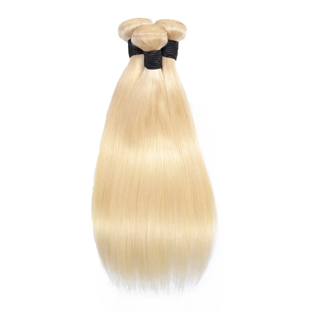 Blonde 613 Brazilian Straight Hair Weave Bundles 1 Pc Human Extensions Non Remy Piaoyi Free Shipping | Шиньоны и парики