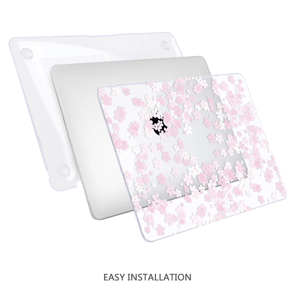 Flowers Laptop Case for Apple MacBook Pro Air Retina 11 12 13 15 Inch Touch bar Hard Cover Shell Sleeve with Free Gift